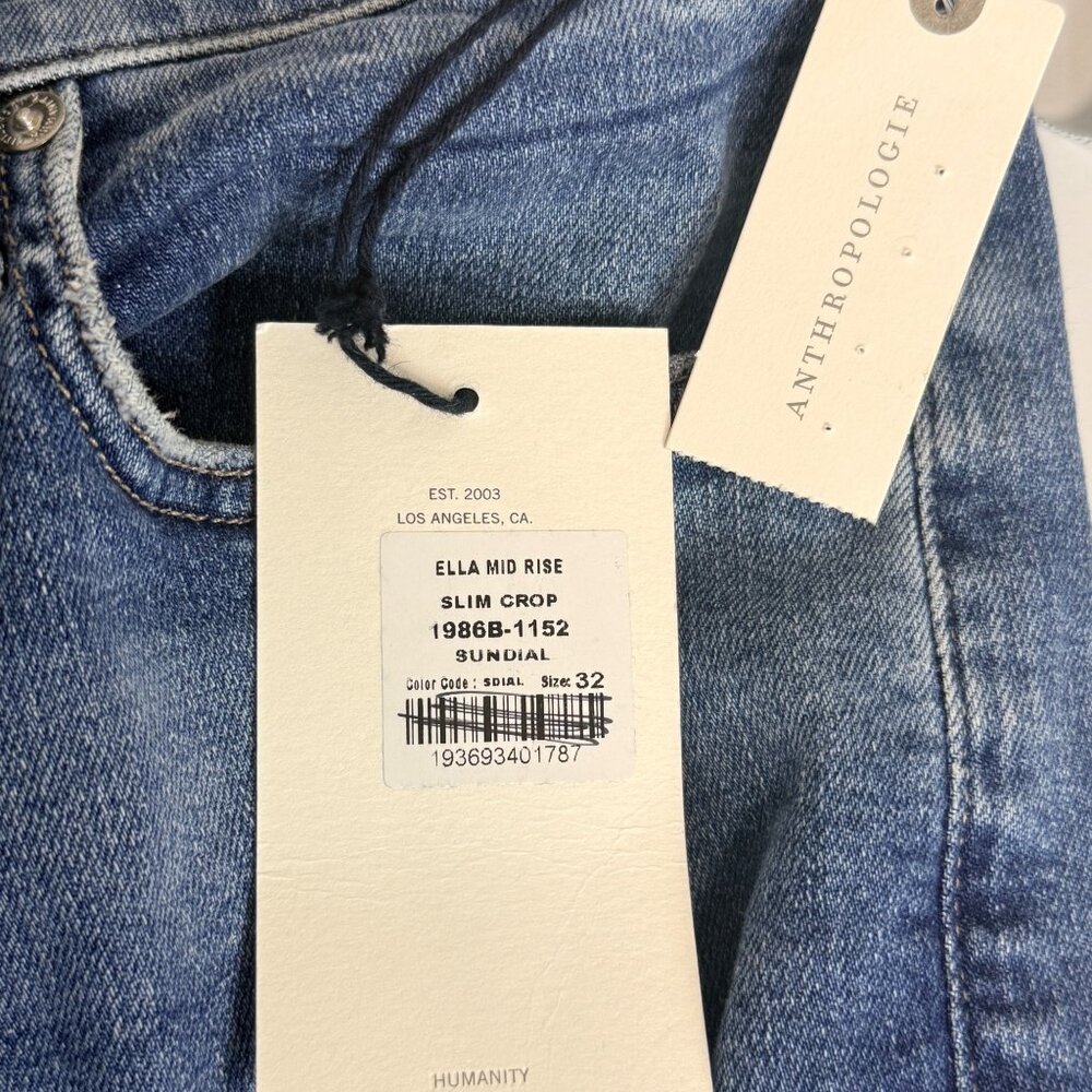 Citizens Of Humanity Ella Womens 32 Blue Denim Mid Rise Slim Leg Stretch Jeans - Picture 8 of 12